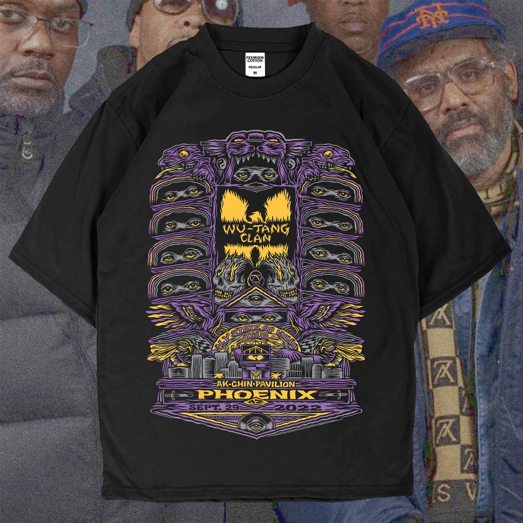 kaos WUTANG CLAN Premium tshirt vintage sablon plastisol cotton combed