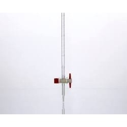 Buret 10 ml | Keran Teflon | Kaca Bening | Burette 10 ml, Teflon Stopcock, Clear Glass | IWAKI