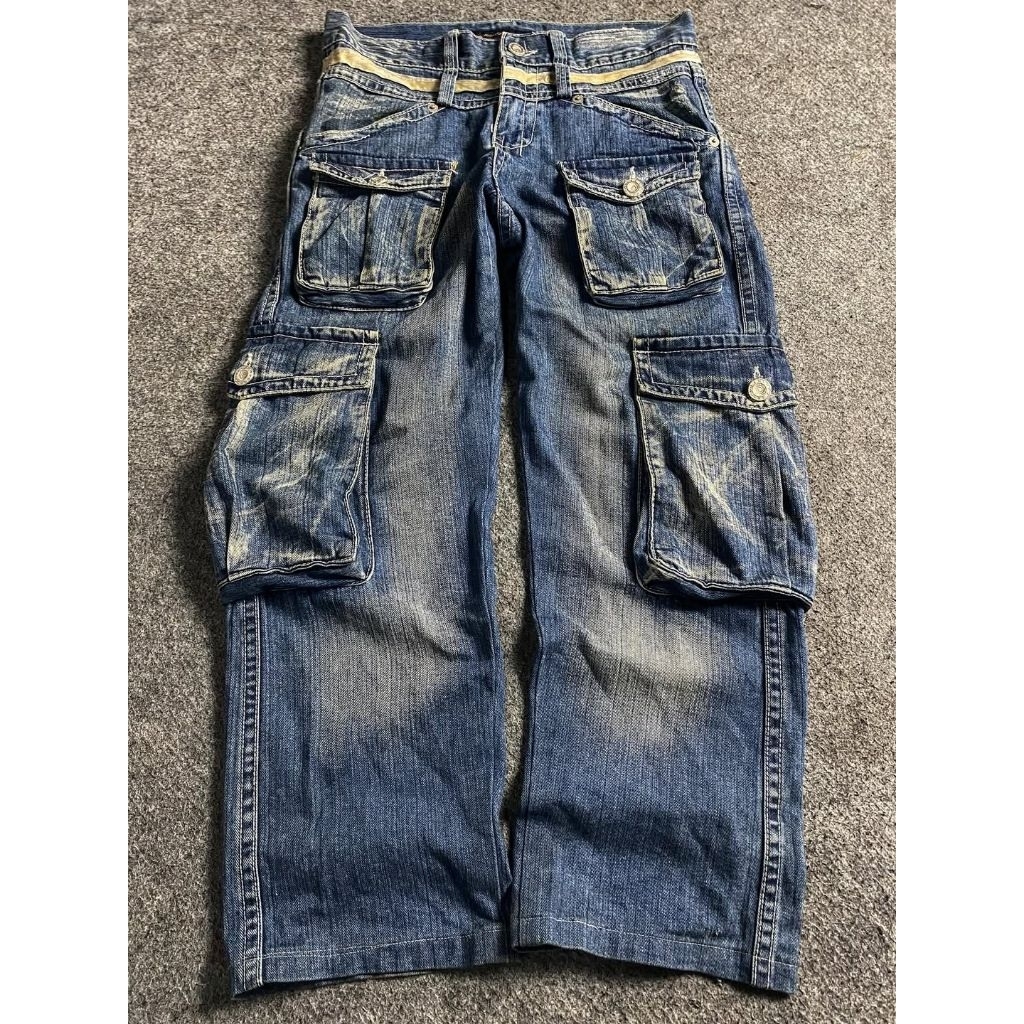 KESSON Y2K MULTIPOCKET BAGGY CARGO JEANS