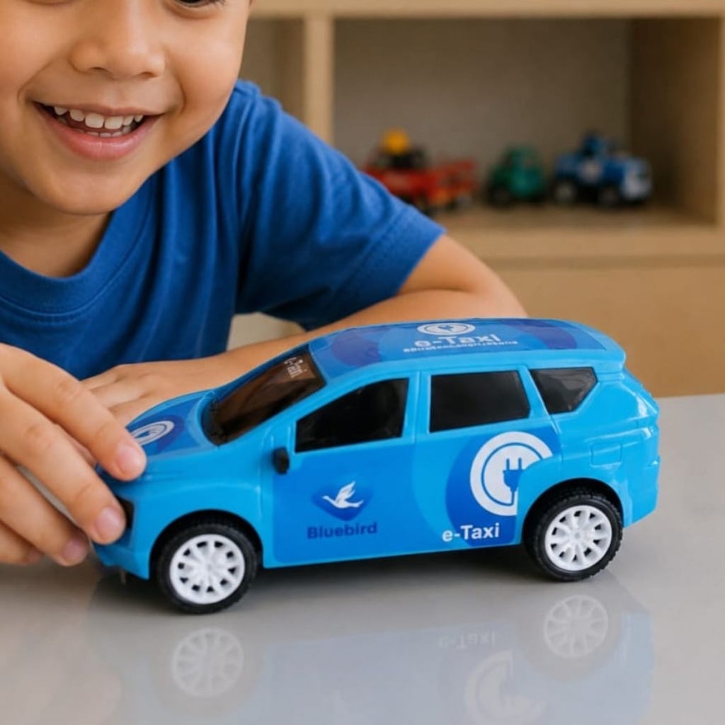 Mainan Mobil Taksi Blue Bird Tarik Edukatif Mobilan Taxi Bluebird Hadiah Koleksi Anak Laki Cowok