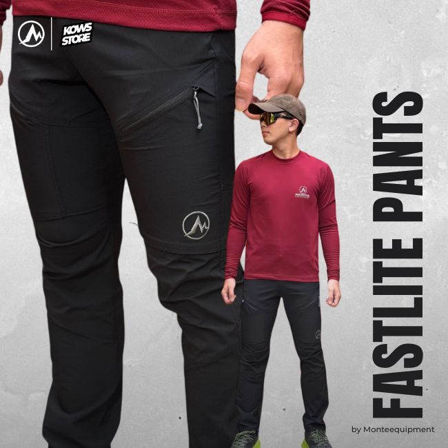 MONTE EQUIPMENT FASTLITE PANTS - CELANA GUNUNG CELANA PANJANG OUTDOOR - CELANA HIKING PRIA WANITA - 