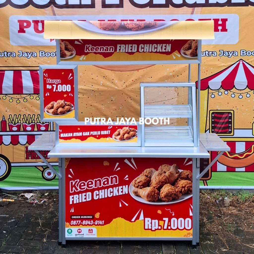 Booth Portable + Etalase + Bergambar Ukuran Besar
