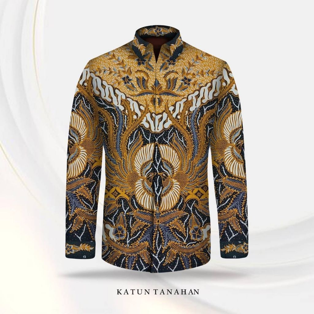 kain batik tulis pria katun tanahan kain batik tulis pria warna kuning kunyit