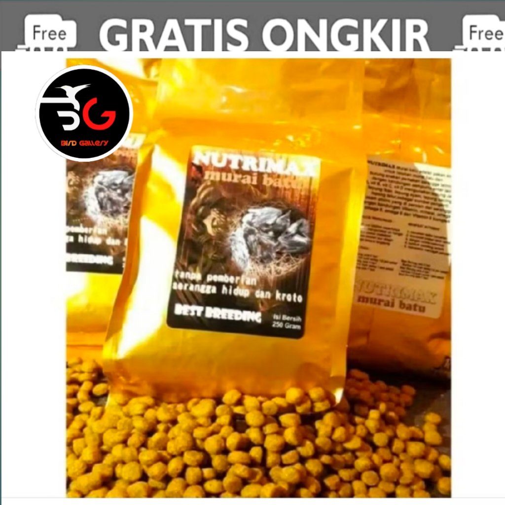 NUTRIMAX MURAI BATU PAKAN BURUNG MURAI PREMIUM 250GR BEST BREEDING