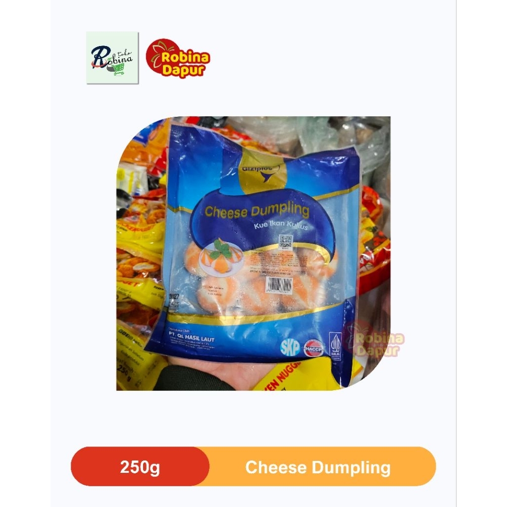 GiziPlus Cheese Dumpling 250g Isi Keju Lumer Frozen Food Praktis
