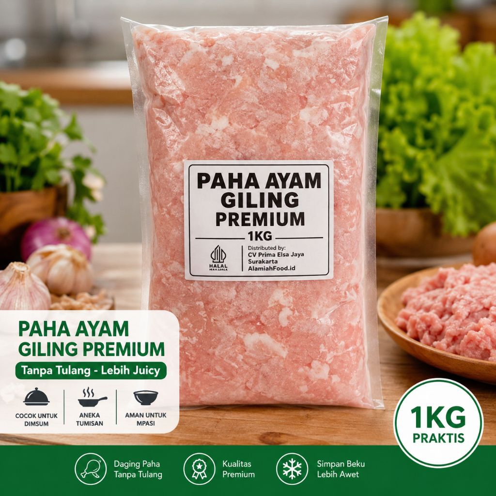 Paha Ayam Giling Premium 1Kg Tanpa Tulang Fresh Frozen Daging Ayam Giling untuk Dimsum MPASI Nugget 