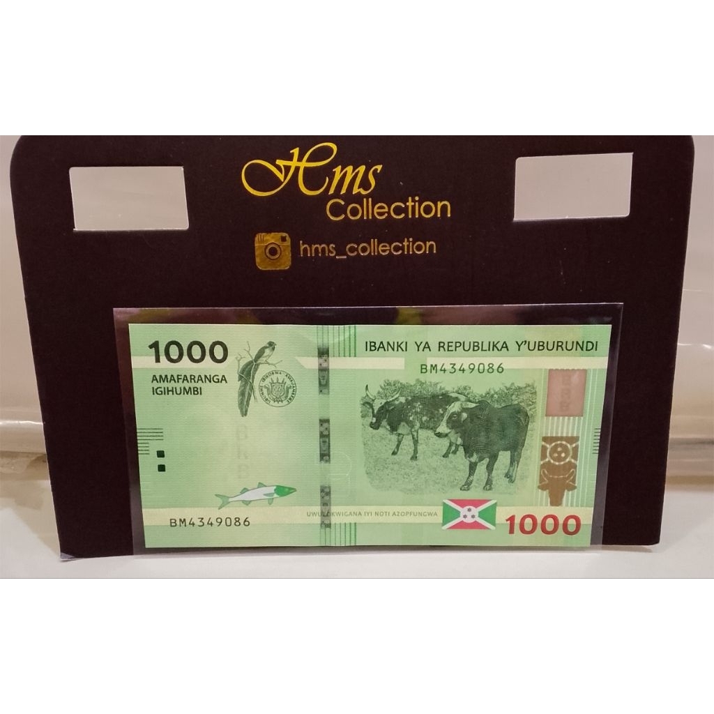 Mancanegara Uang Kuno Burundi 1000franc UNC untuk Mahar dan Numismatik