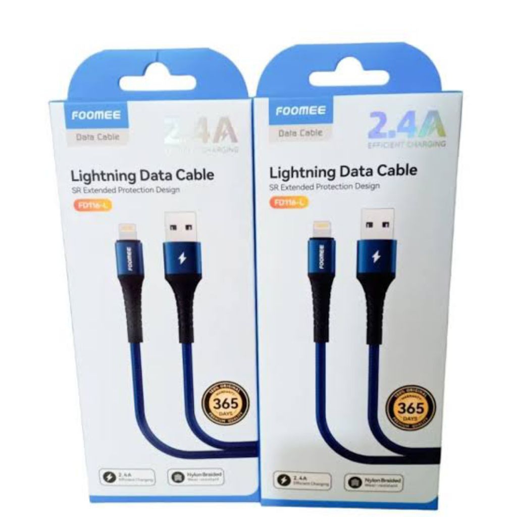 Foomee FD116-L Lightning Data Cable 2.4A.