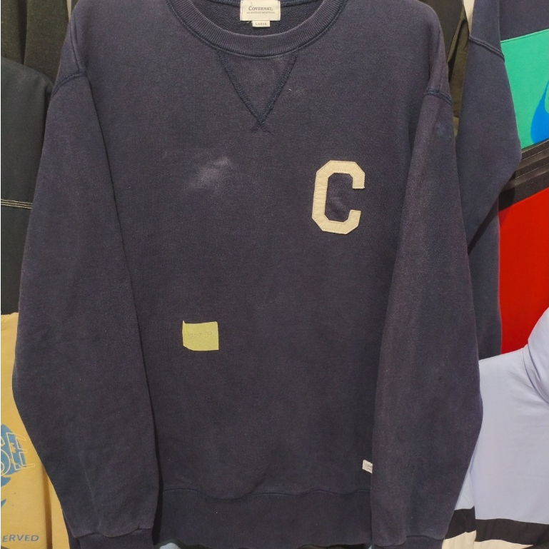 Jaket Sweater Sweatshirt Jacket Sweater sweatshirt crewneck keren COVERNAT Navy