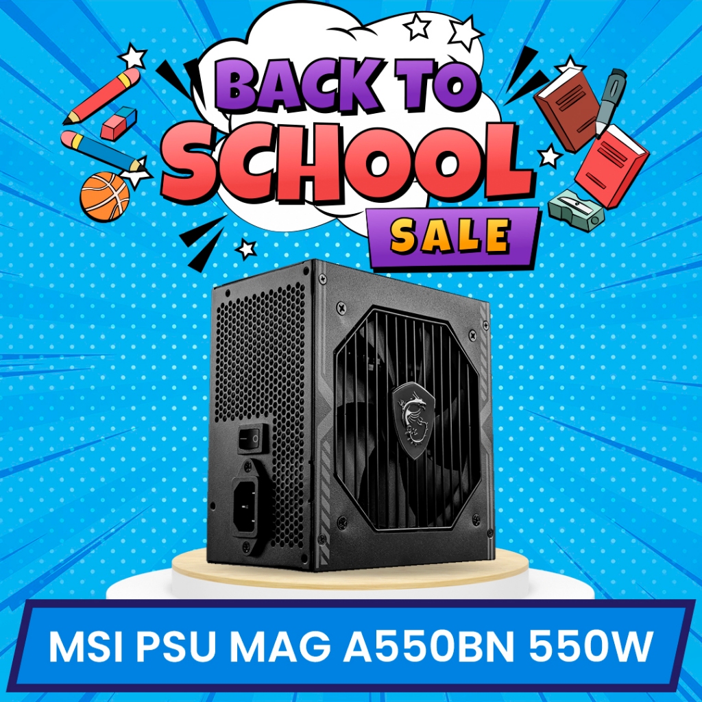 MSI PSU MAG A550BN 550W 80 plus Bronze 5yrs waranty [MAG A550BN]
