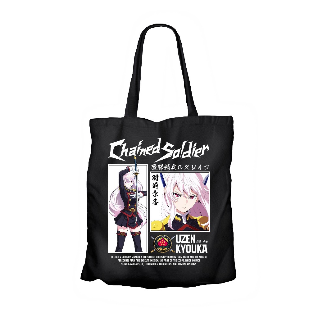 Tote bag infinite animeKYOUKA UZEN- CHAINED SOLDIERmaterial canvas