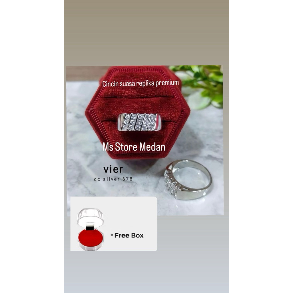 Cincin pwrmata replika berlian suasa medan