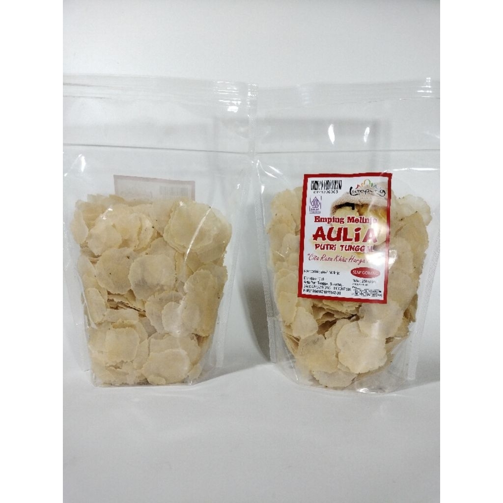 Emping Melinjo Asli Lampung Aulia Putri Tunggal Mentah Siap Goreng 250g