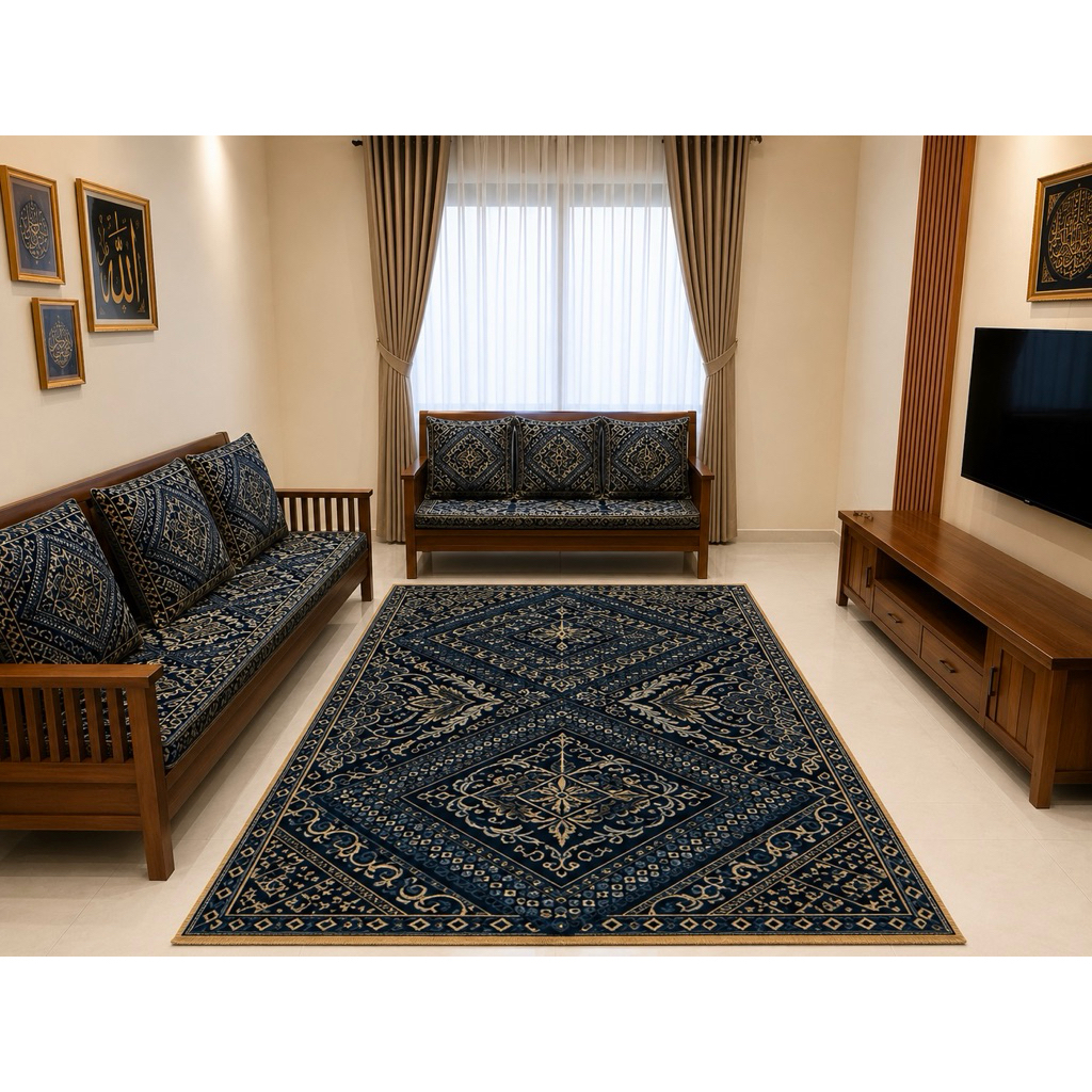 Karpet Hambal Rajut Emerson UK 180 x 220 CM , Uk 180x250 , UK 180x280 / Karpet Hambal Tikar Lotus Se