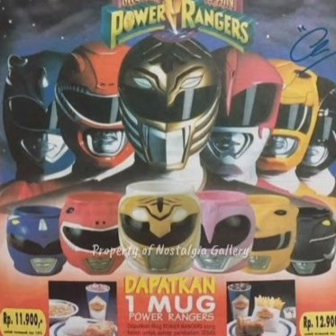 [figure vintage] Mug Power Rangers Pink Megacept Texas Chicken