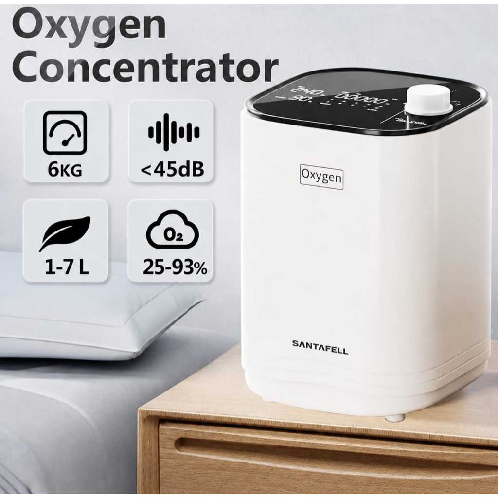 Oxygen Generator 2in1 / oksigen generator / Santafell Oxygen Concentrator 1-7L Nebulizer