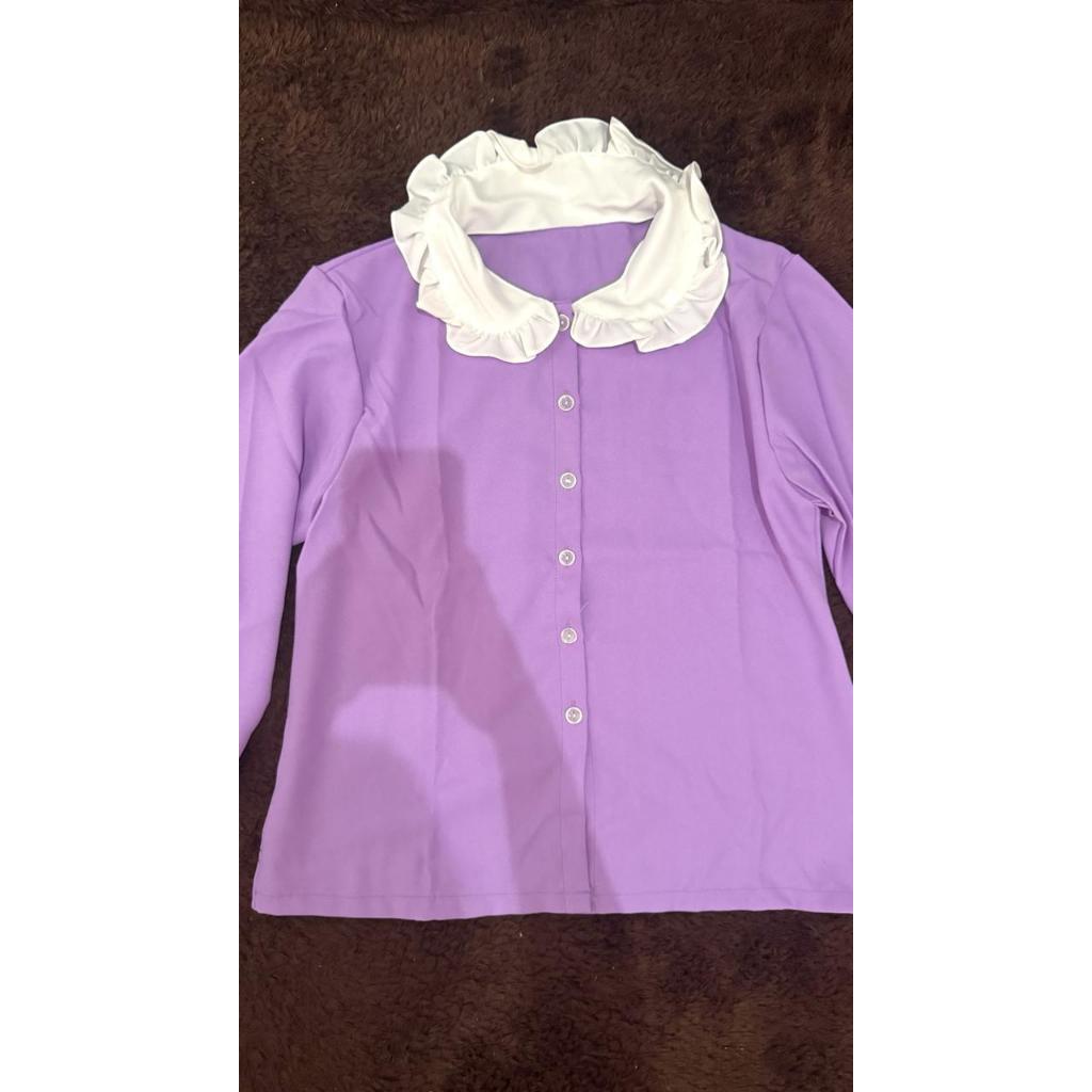 BLOUSE (KEMEJA) PANJANG LILAC WANITA
