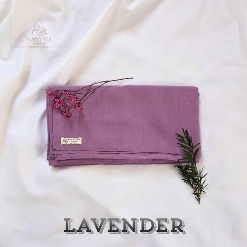 Nasywa Kerudung Paris Premium Lavender Hijab Paris Jadul Kerudung Segiempat Bahan Lembut Adem