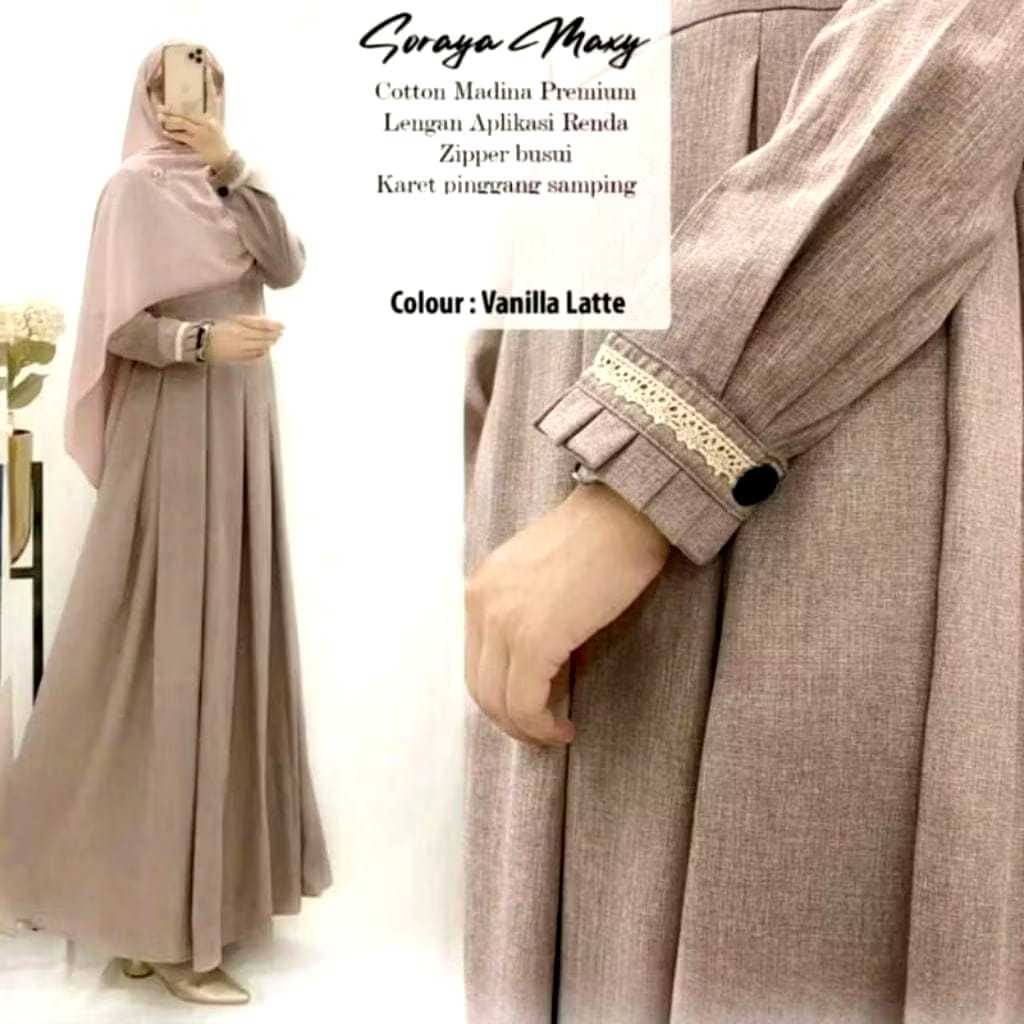 GAMIS KATUN MADINAH RENDA/DRESS SIMPEL ELEGANT KEKINIAN