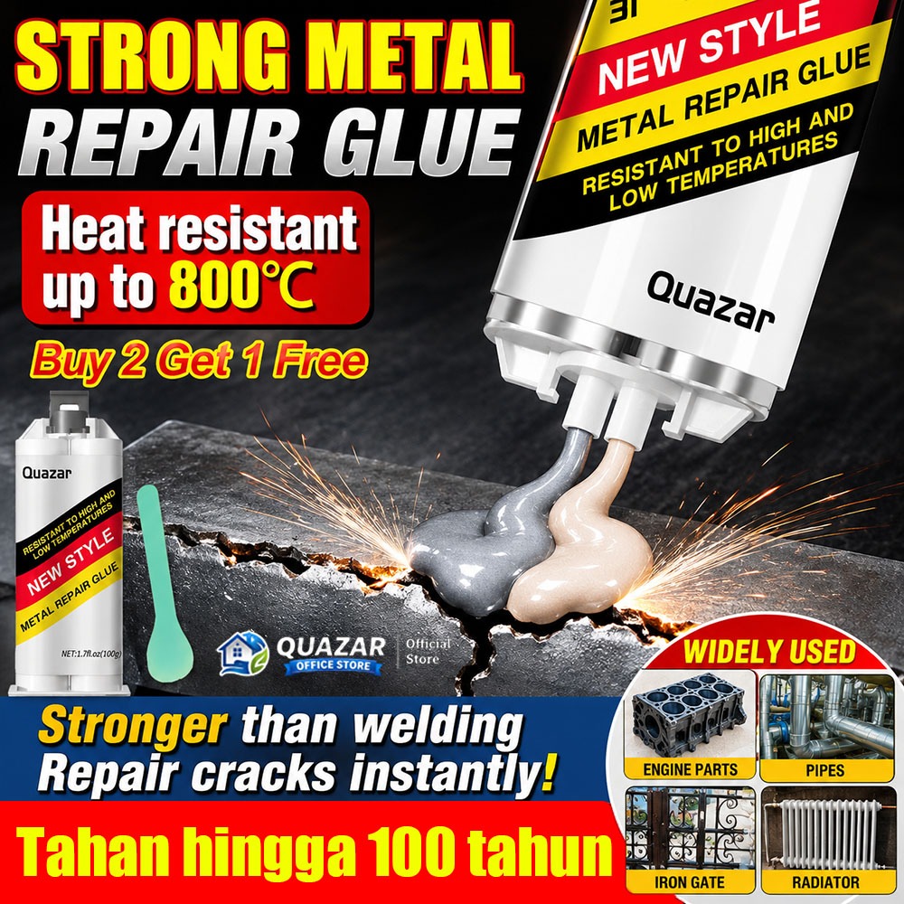 Lem besi super kuat tahan panas Lem besi kuat serbaguna  Lem ab epoxy penambal besi Lem besi tahan p