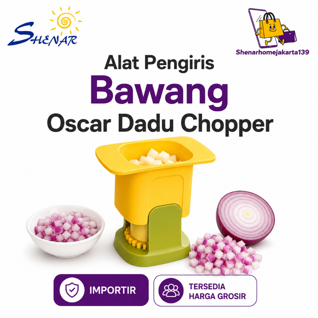Alat Pengiris Bawang Dadu Alat Pemotong Kentang Wortel Dadu Perlengkapan Dapur