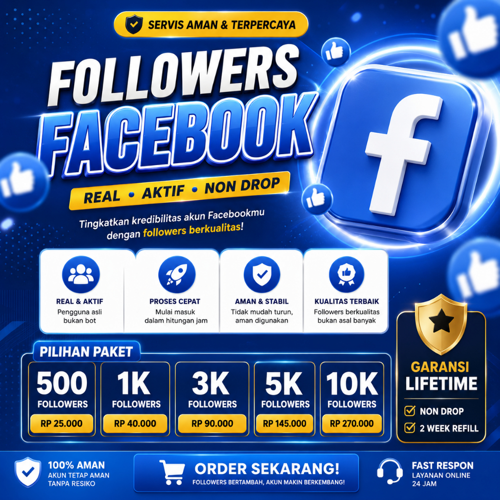 BOOST FOLLOWERS FACEBOOK AKTIF UNTUK PROFIL/FANSPAGE