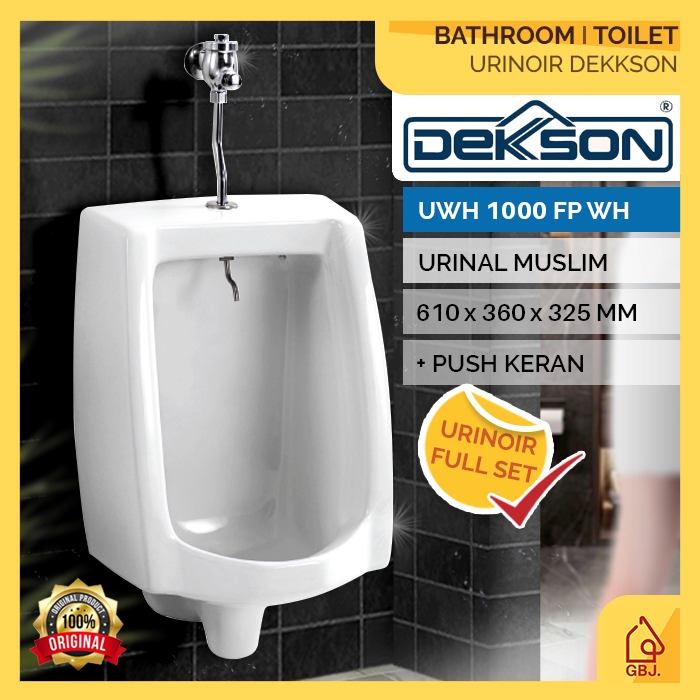 URINOIR KOMPLIT DEKKSON 1000 FP WH + PUSH KRAN / URINOIR MUSLIM / URINAL TOILET BERDIRI