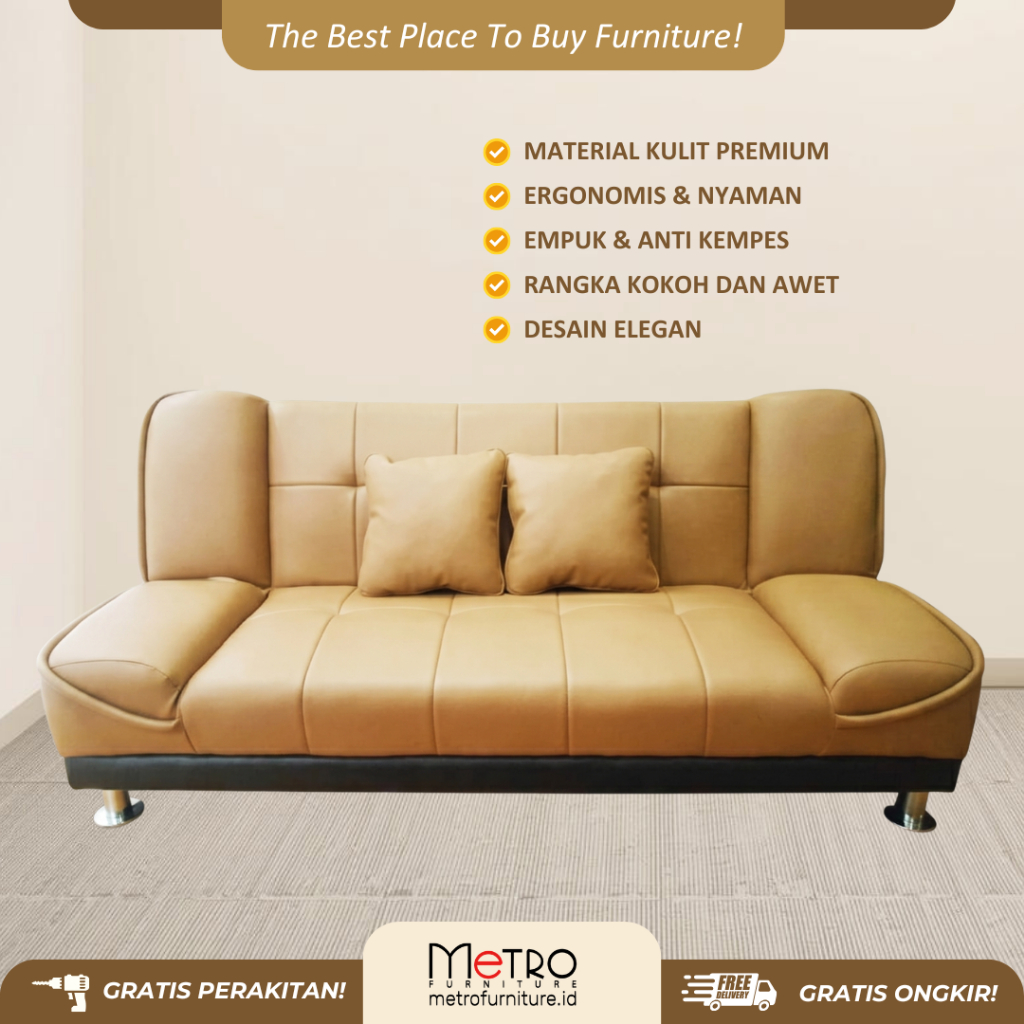 Sofa Bed Minimalis - Sofabed Kursi Tamu Nikita