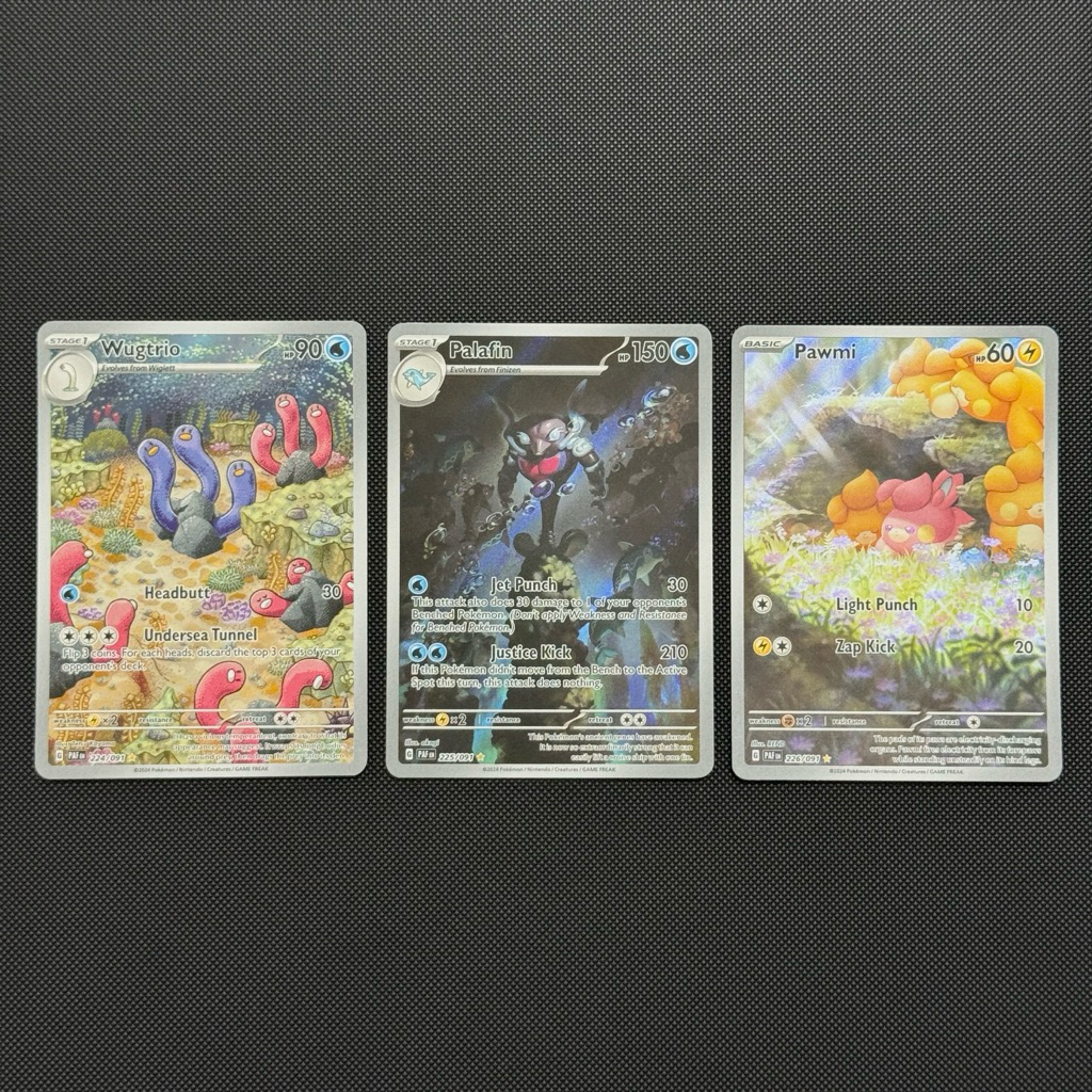 Paldean Fates IR Wugtrio/ Palafin/ Pawmi English / AR