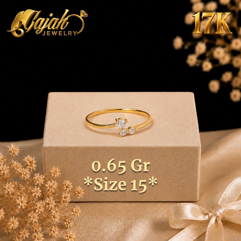 Cincin Emas 17K - 0.65 Gram S8605