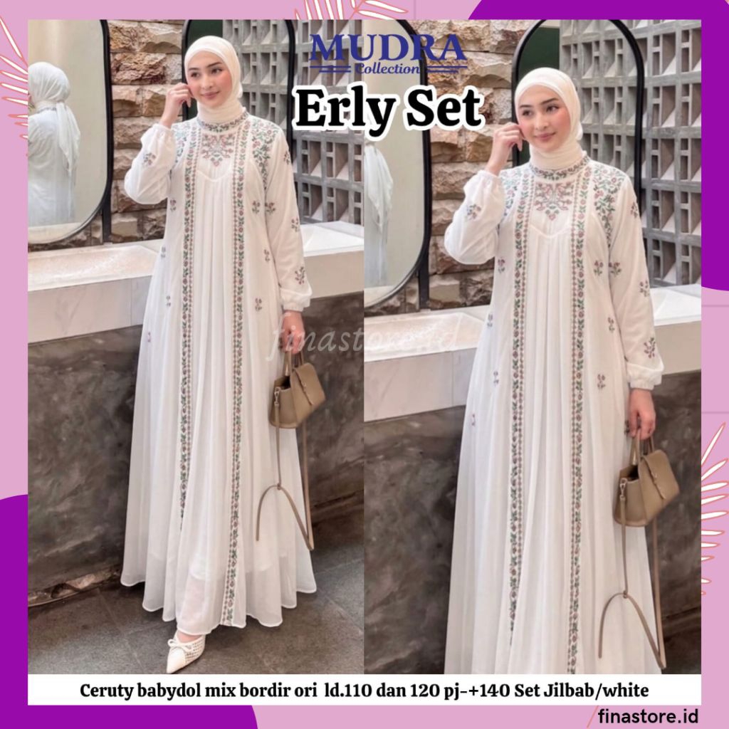Gamis Mudra Collection / Gamis Terbaru / Gamis Wanita / Gamis Premium / Gamis Pesta / One Set / Sete