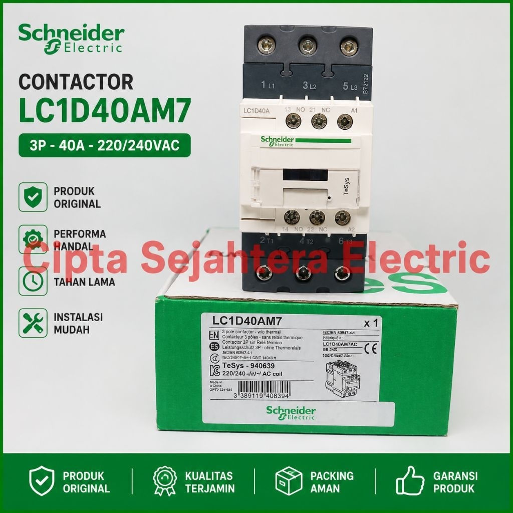 Contactor Schneider LC1D40AM7