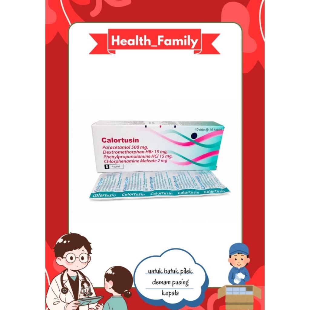 CALORTUSIN 1BOX 10 STRIP | UNTUK DEMAM BATUK PILEK