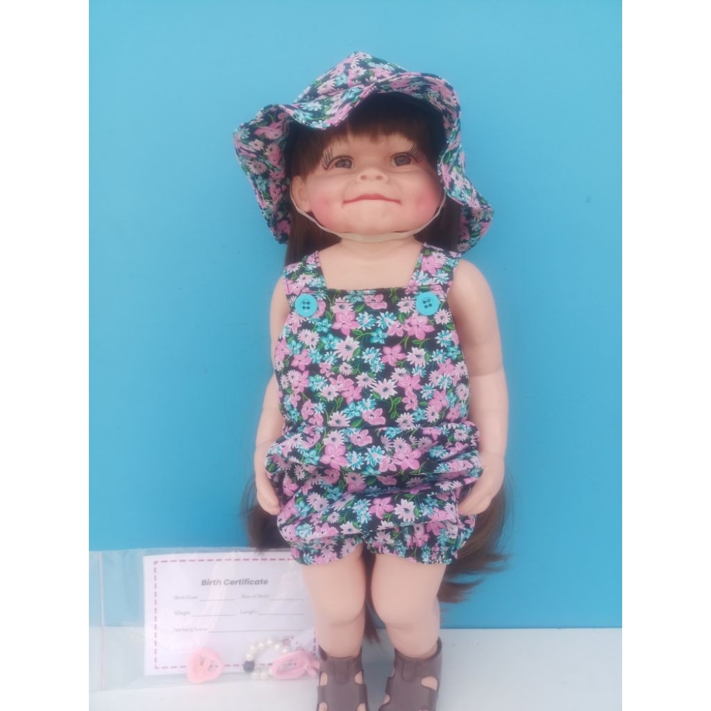 Ready Boneka Reborn 50 cm Lucu Lesung Pipi cantik mewah menarik Body Full Silikon Lokal