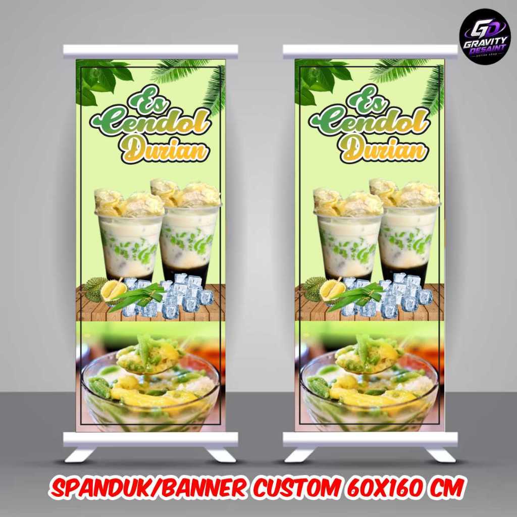 Banner Spanduk Es cendol DurianCustom 60x160 cm