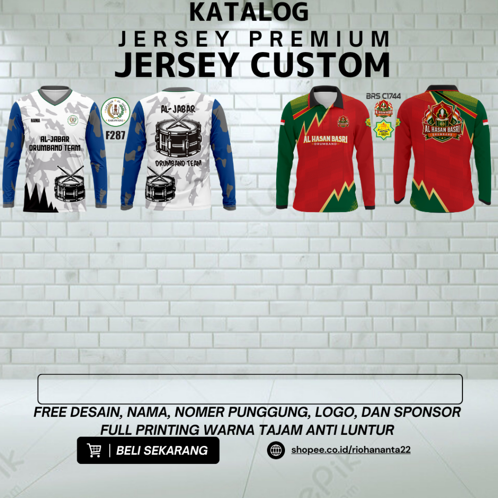 Kaos Jersey DRUMBAND CUSTOM / JERSEY PREMIUM