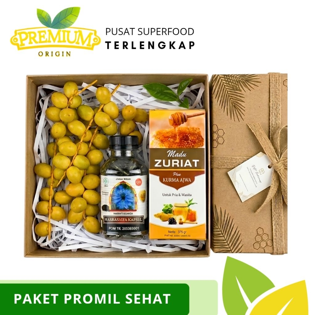 [ PAKET PROMIL ] KURMA MUDA FRESH | HABBATUSSAUDA | MADU ZURIAT PROMIL