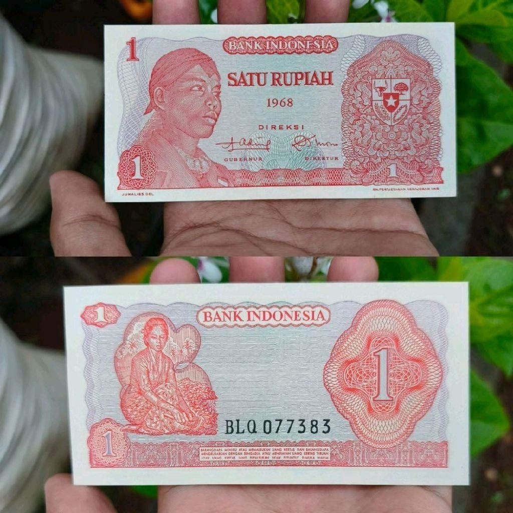 Koleksi Uang Kertas Lama 1 Rupiah Sudirman 1968 Seri Klasik