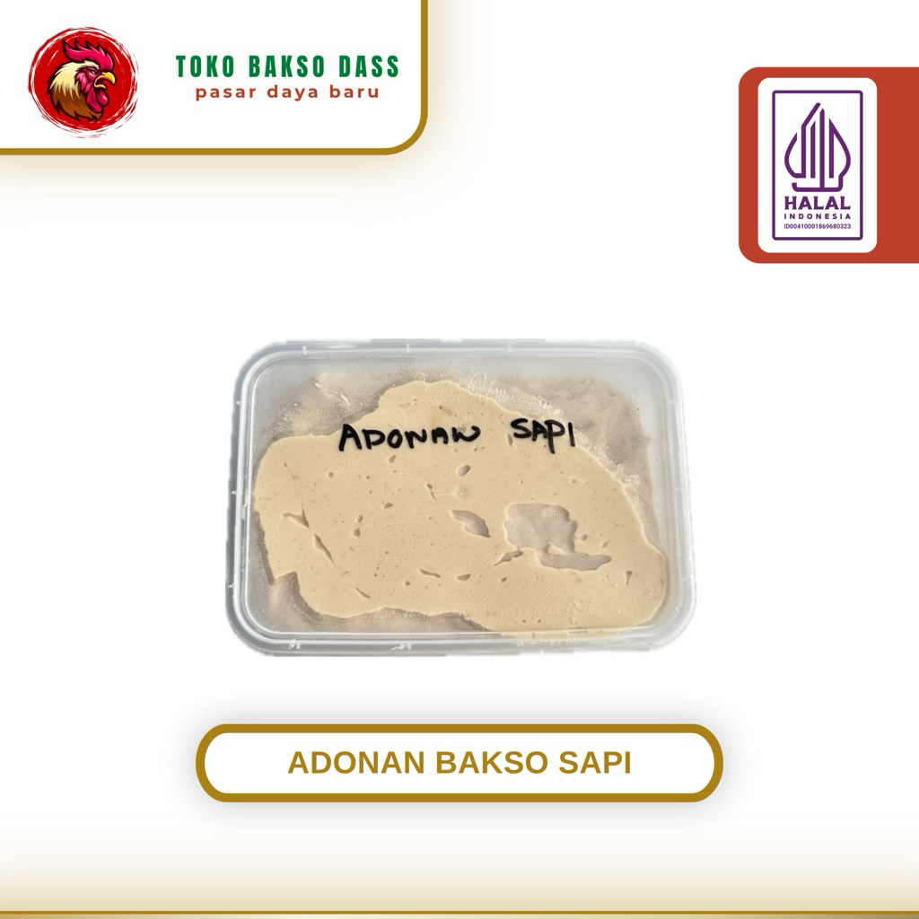 Adonan Bakso Sapi 1 Kg | Same Day Makassar | Halal | Siap Cetak