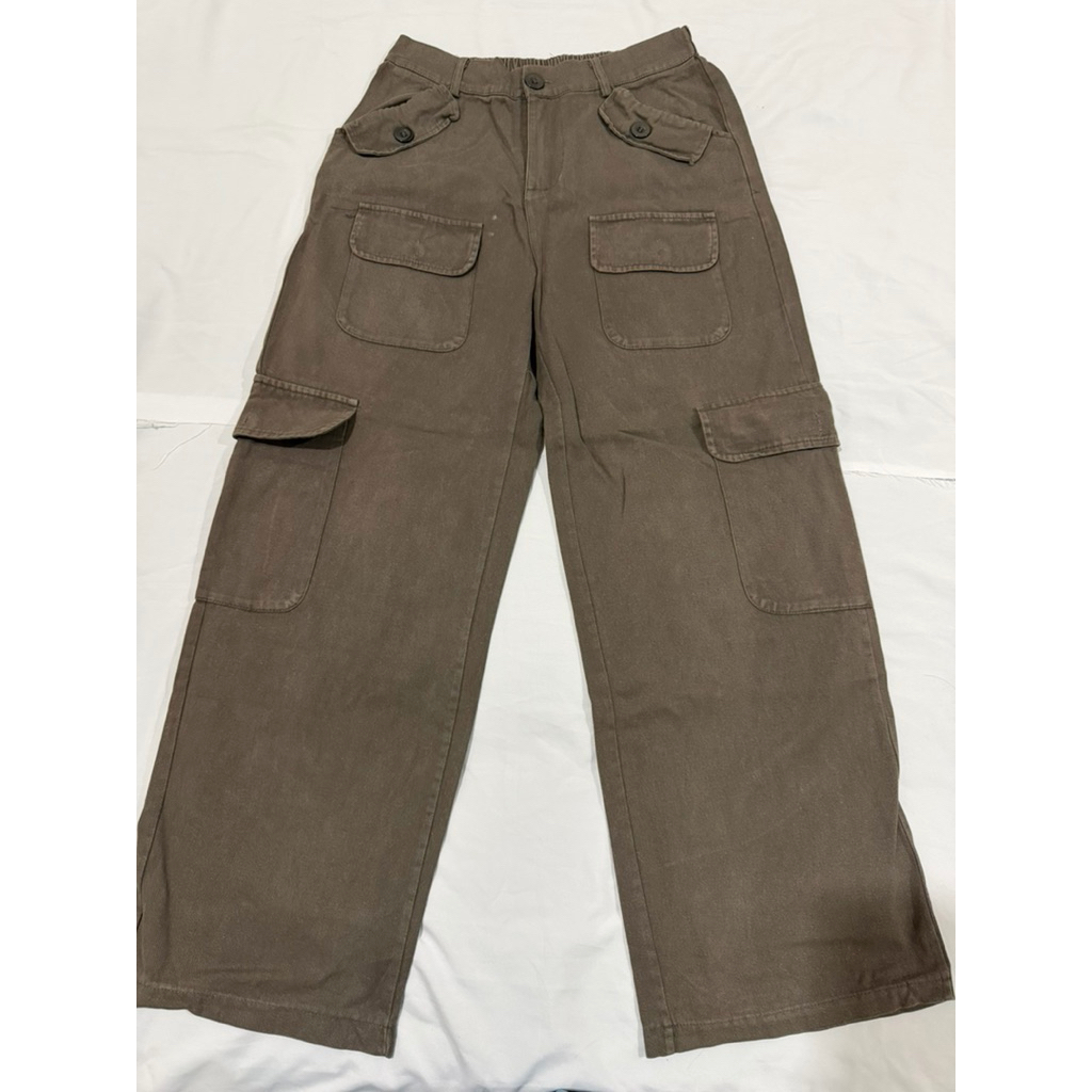 Vintage Wash Brown Cargo Pants