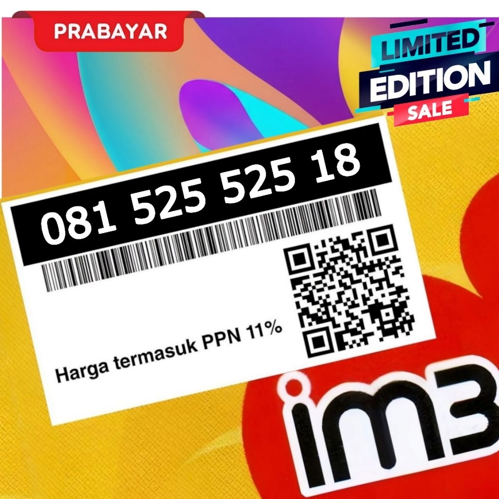 Kartu Perdana IM3 Prabayar Nomor Cantik Indosat 4G/5G Bacth 1