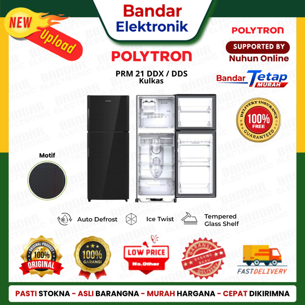 POLYTRON Kulkas PRM 21 DDX / DDS 210 L