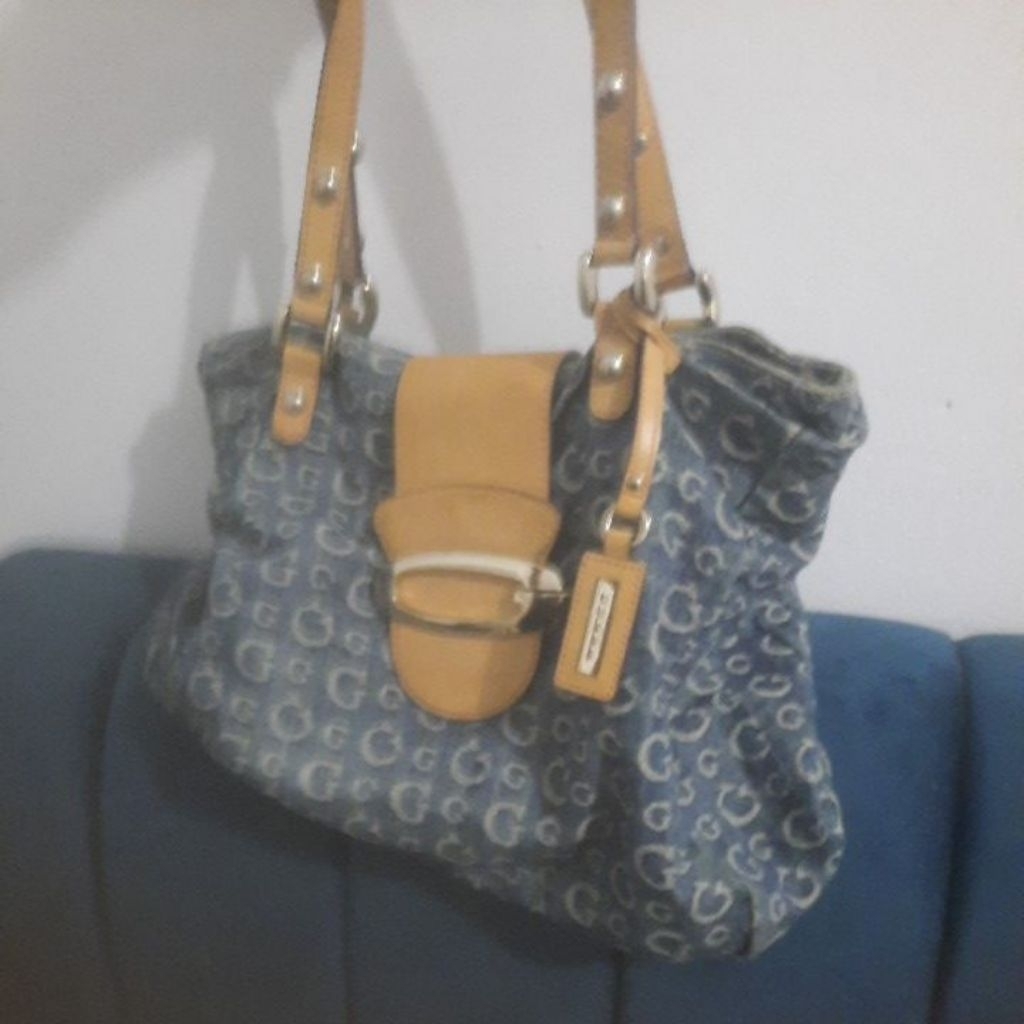 Tas tote denim guess