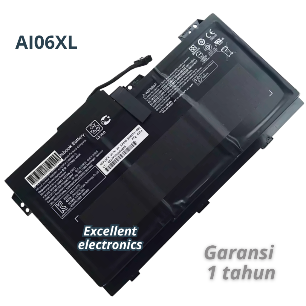 Baterai HP ZBook 17 G3, Baterai laptop HP ZBook 17 G3, Baterai AI06XL, Baterai HP AI06XL original ne