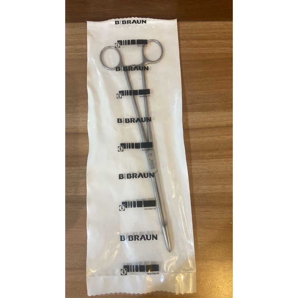 Klem Tampon / Klem Sponge Maier Lurus dengan Pengunci 26cm - Aesculap BF058R