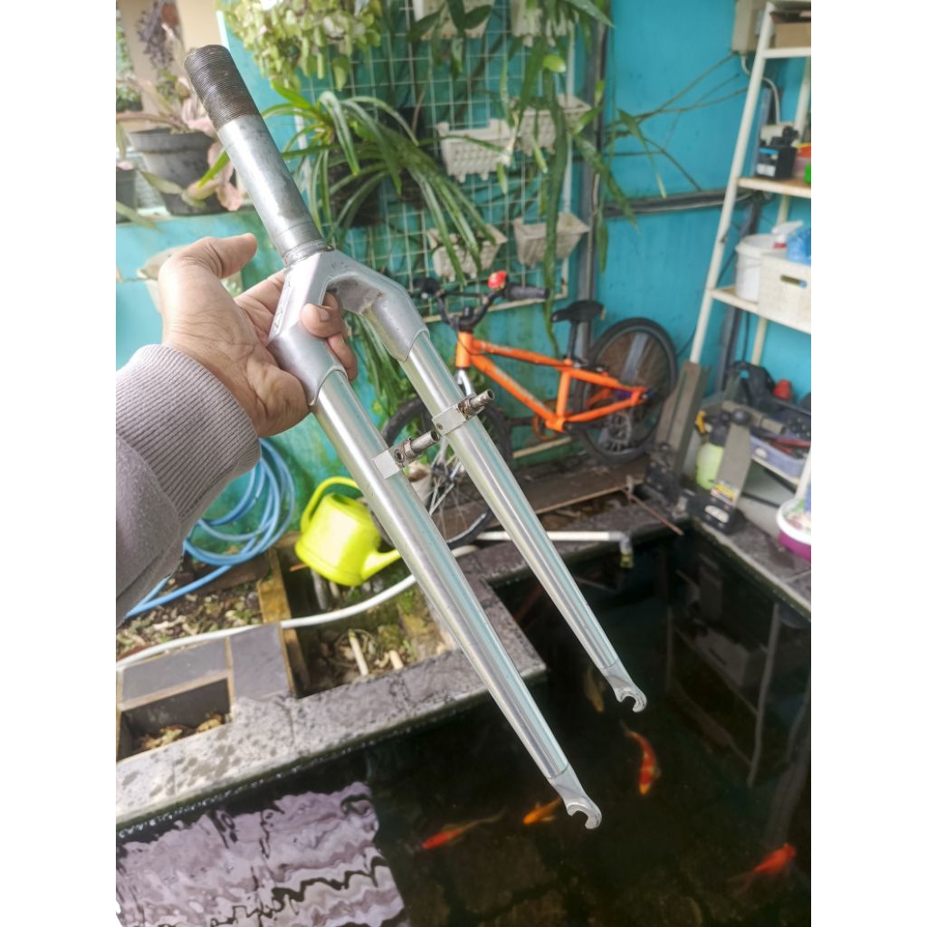 Fork mtb lurus 26" ALAN Alloy bawaan Alan Carbonio stir OS 28.6 MTB Vintage Retro Classic Federal Ka
