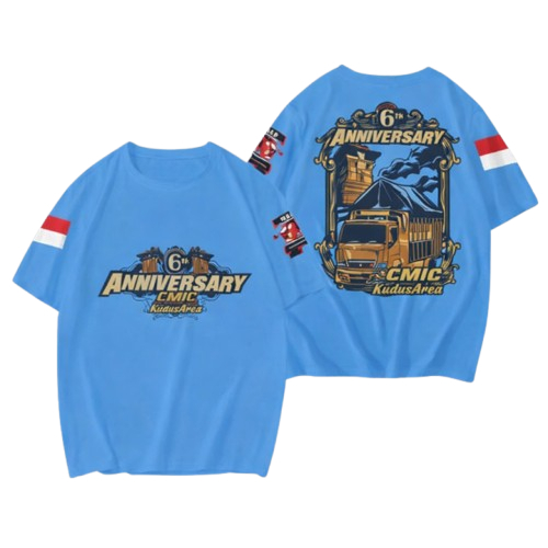 Kaos Truck CMIC ANNIVERSARY KUDUS 6th Kaos Truck Mania Baju Komunitas Truck CMIC Indonesia Katun Dis
