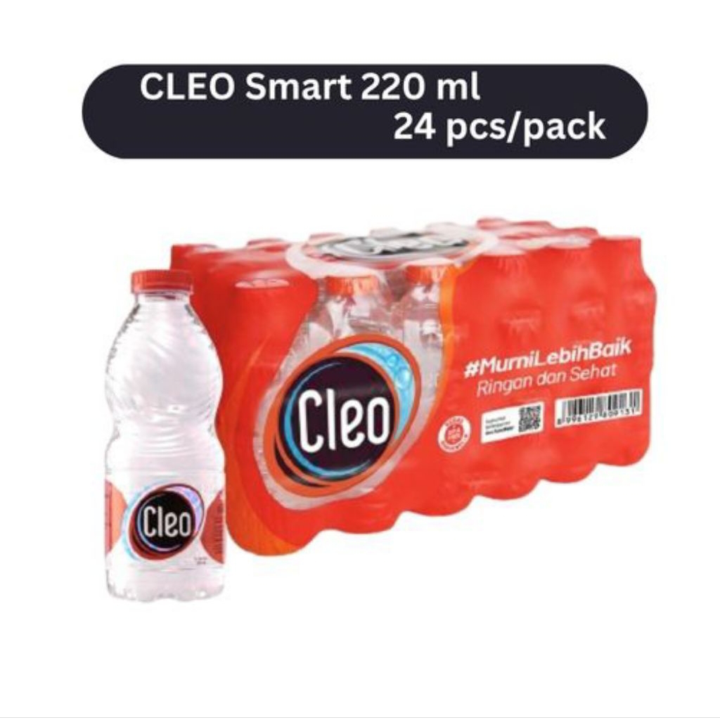 CLEO botol 220 ml isi 24 botol/air mineral botol CLEO smart 220 ml