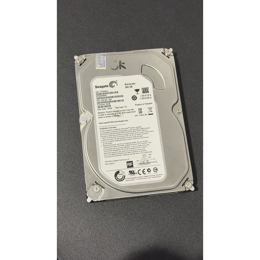 hdd seagate baracuda 500gb thailand second
