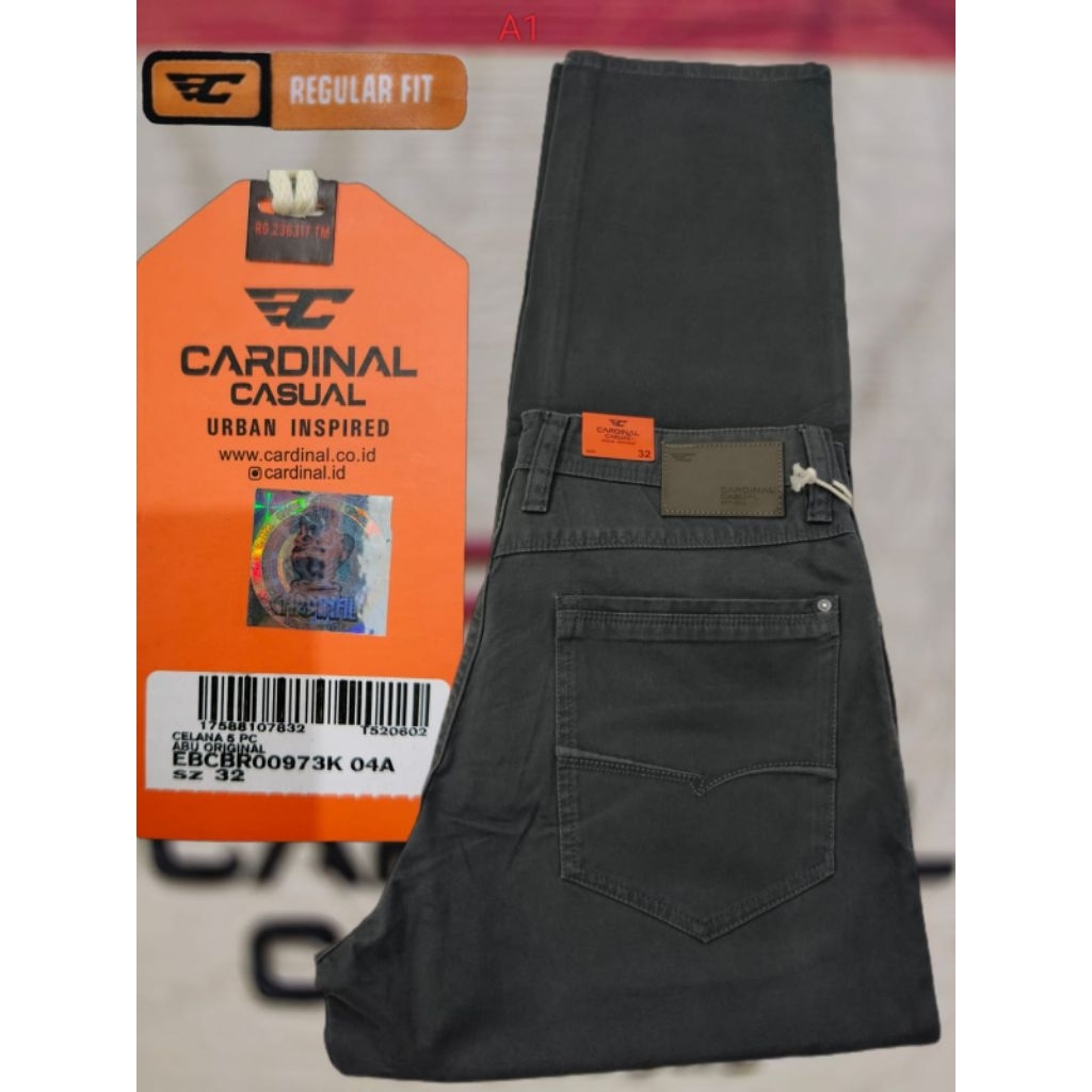 CELANA PANJANG PRIA KATUN CARDINAL CASUAL ORIGINAL FIVE-POCKET (KANTONG LEVIS) STRETCH